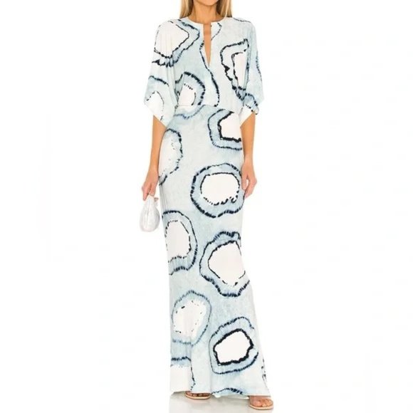 Norma Kamali Obie Gown in Blue Tie Dye | New never worn! - Picture 1 of 7